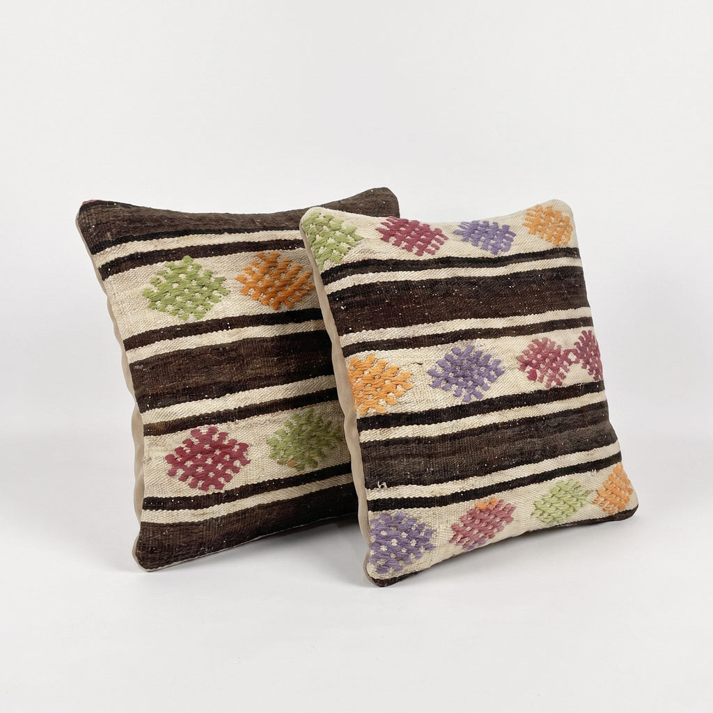 Türk Kilim Kırlent Kılıfı 2'li Set 48 x 51 cm