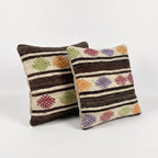 Türk Kilim Kırlent Kılıfı 2'li Set 48 x 51 cm