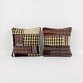 Türk Kilim Kırlent Kılıfı 2'li Set 50 x 50 cm