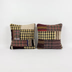 Türk Kilim Kırlent Kılıfı 2'li Set 50 x 50 cm