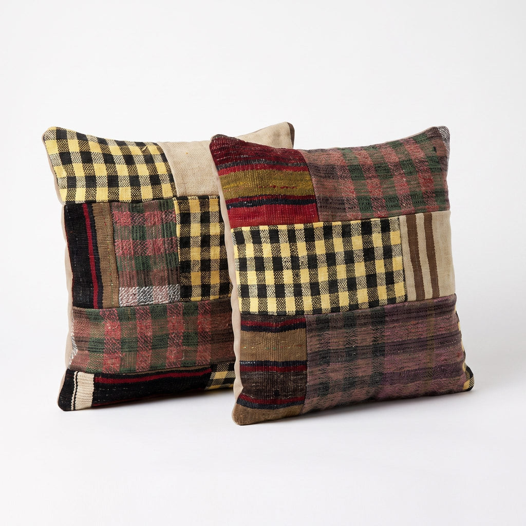 Türk Kilim Kırlent Kılıfı 2'li Set 50 x 50 cm