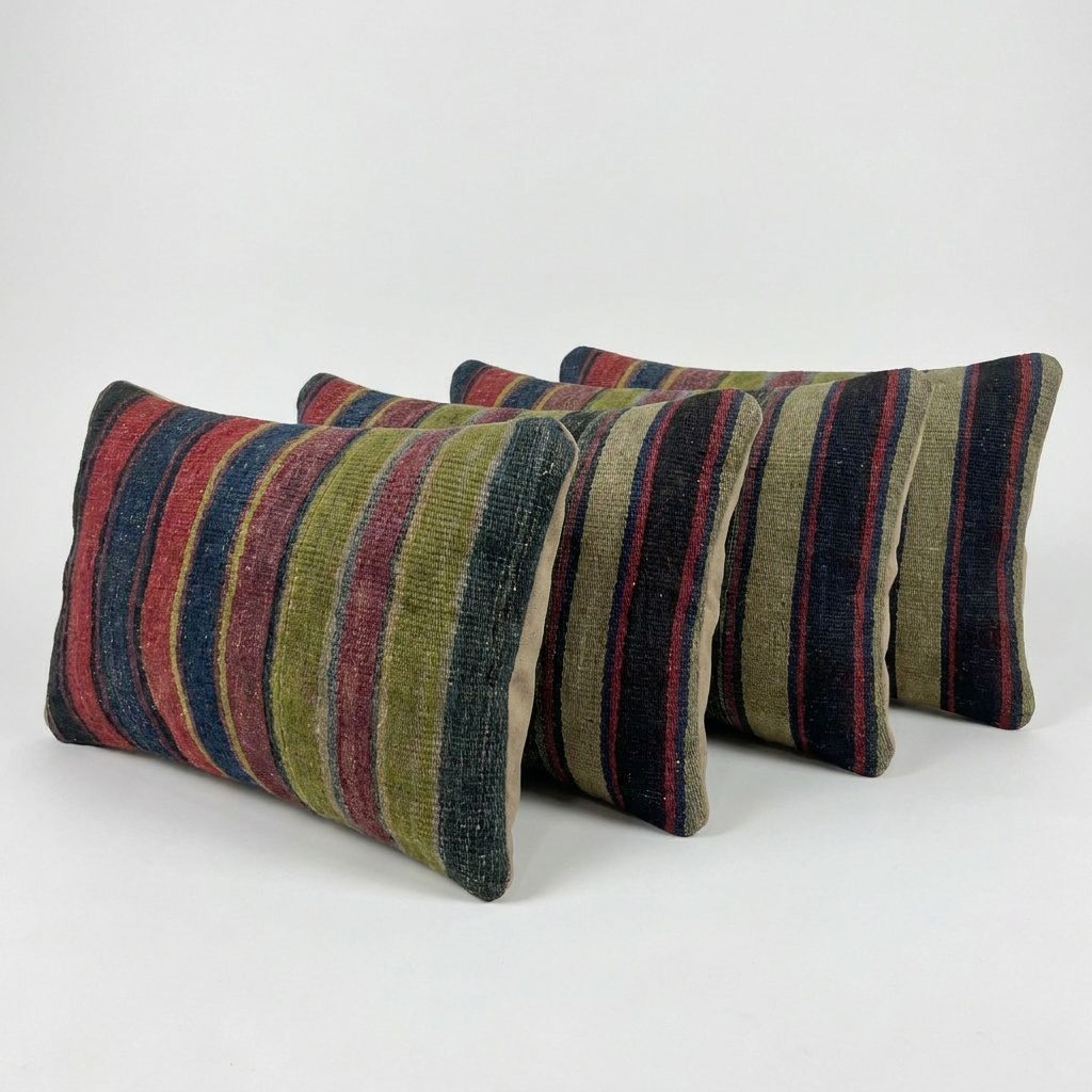 Türk Kilim Kırlent Kılıfı 4'li Set 40 x 60 cm