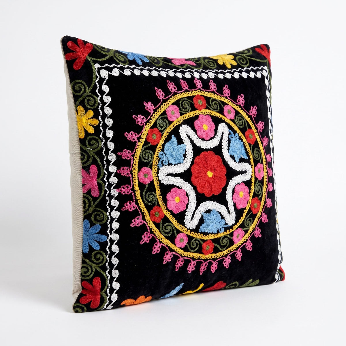 Özbek Suzani Kırlent Kılıfı 45 x 46 cm
