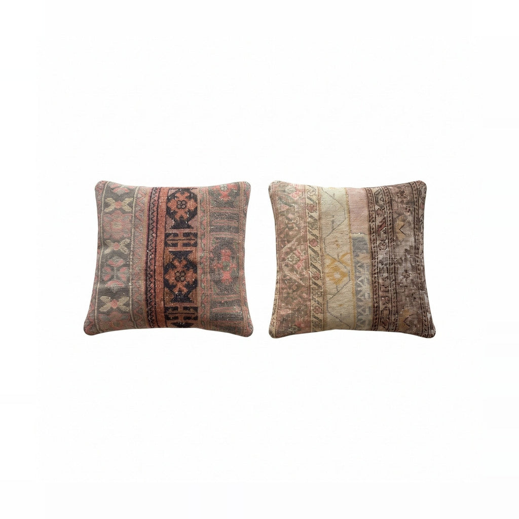 Türk Halı Kırlent Kılıfı 2'li Set 60 x 60 cm