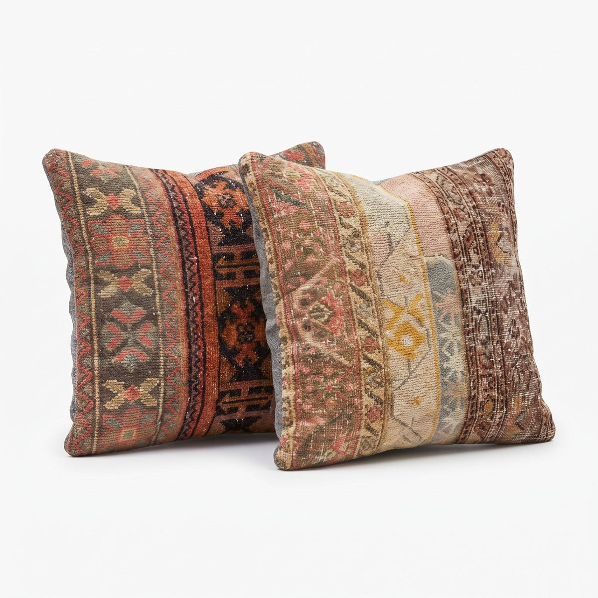 Türk Halı Kırlent Kılıfı 2'li Set 60 x 60 cm