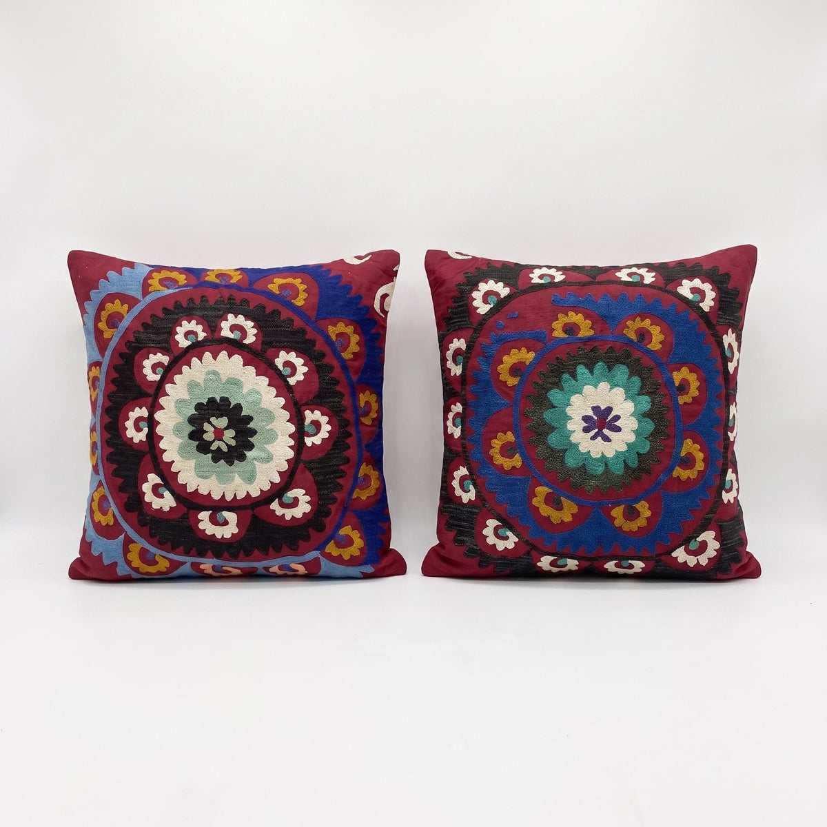 Özbek Suzani Kırlent Kılıfı 2'li Set 56 x 61 cm