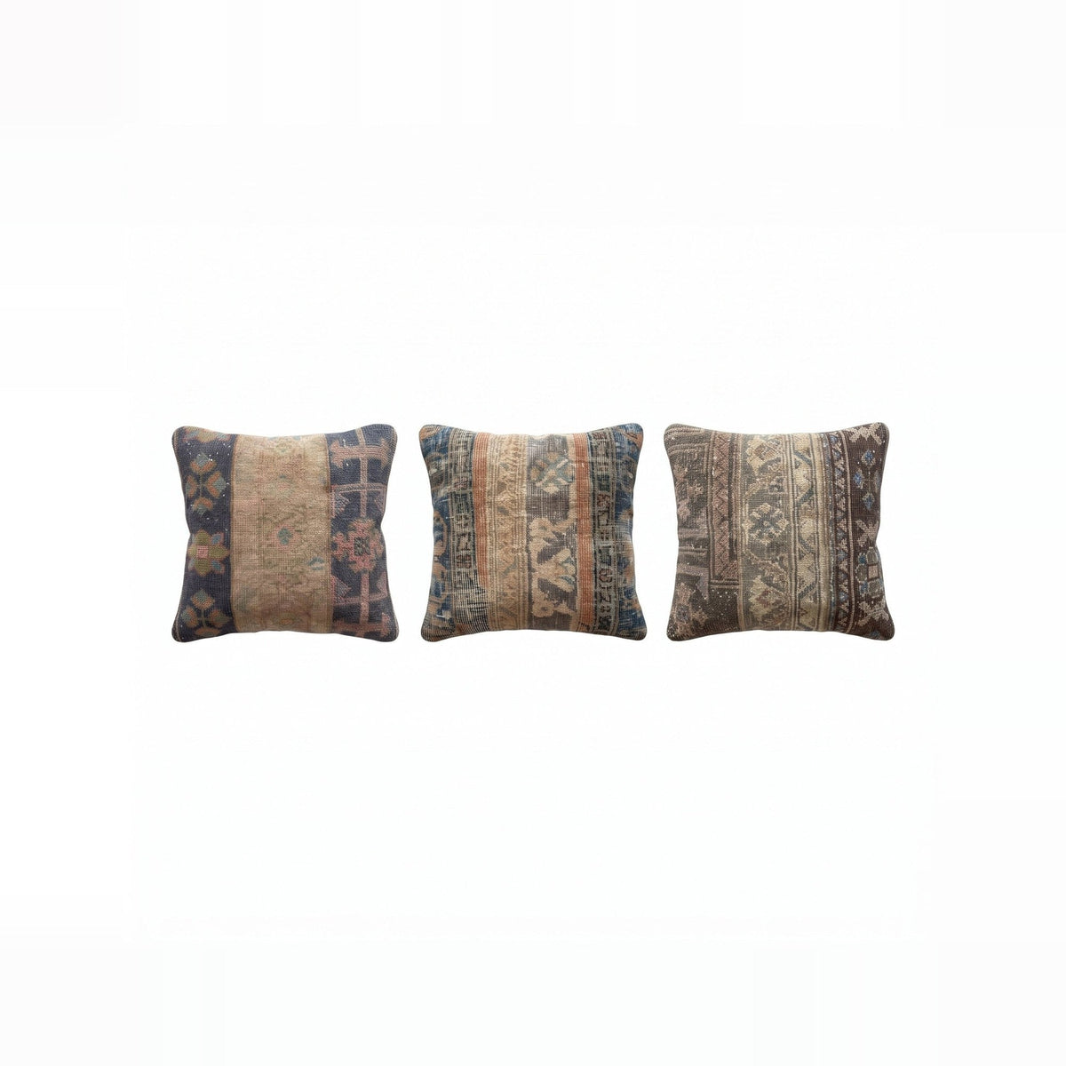 Türk Halı Kırlent Kılıfı 3'li Set 50 x 50 cm