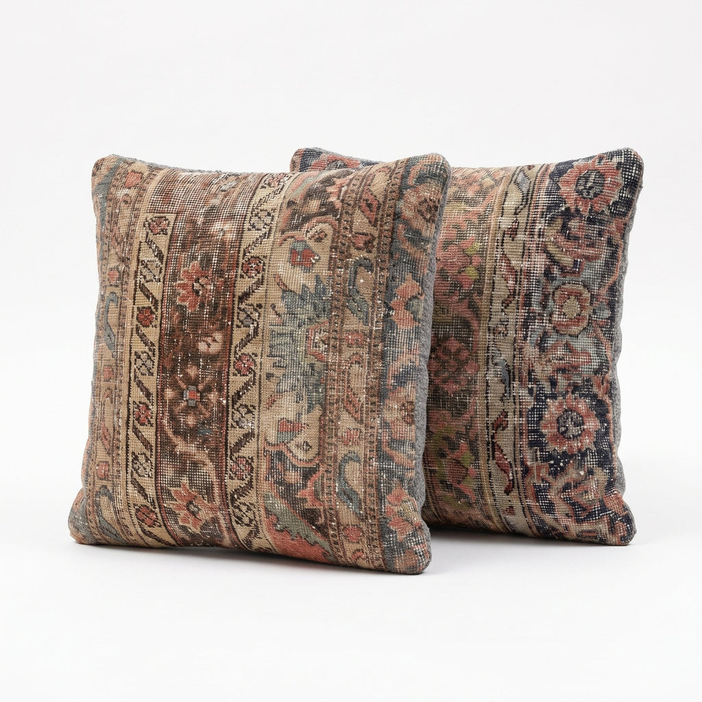 Türk Halı Kırlent Kılıfı 2'li Set 57 x 57 cm