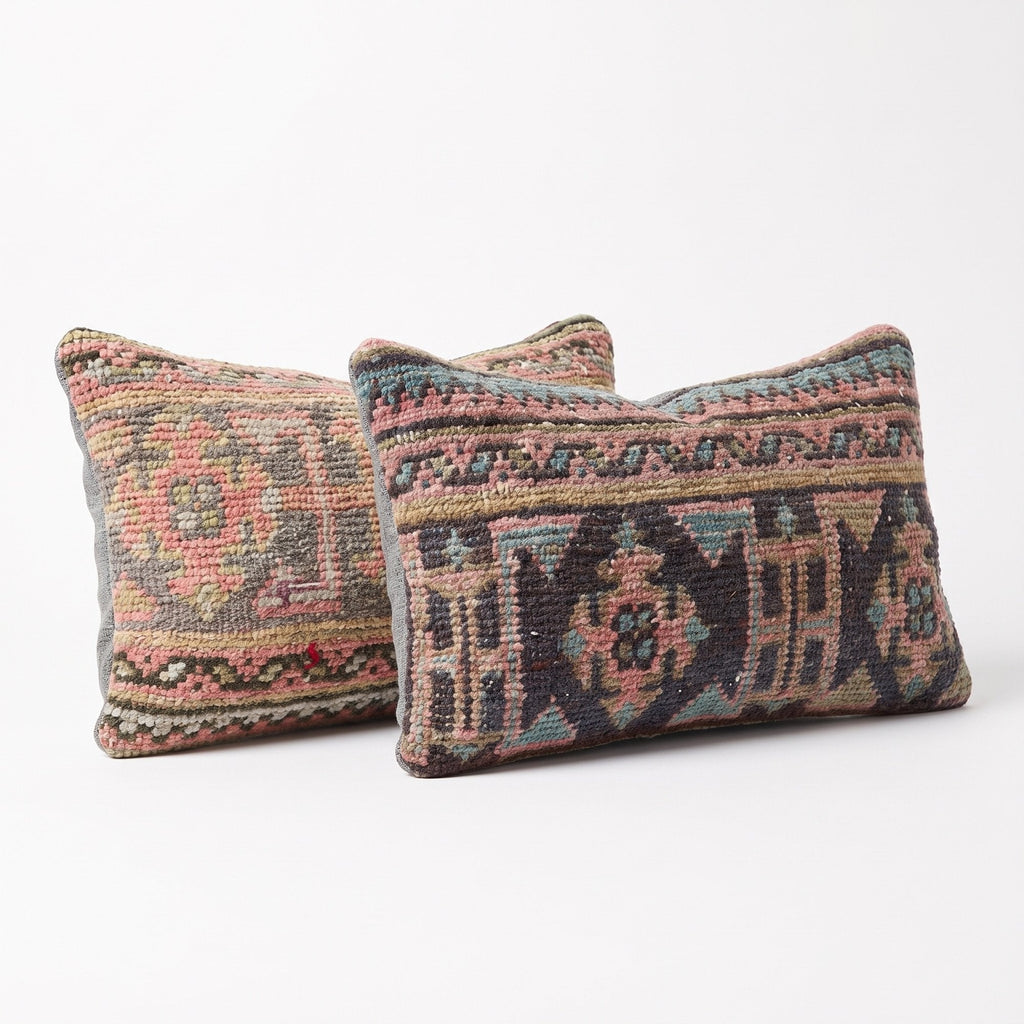 Türk Halı Kırlent Kılıfı 2'li Set 30 x 50 cm