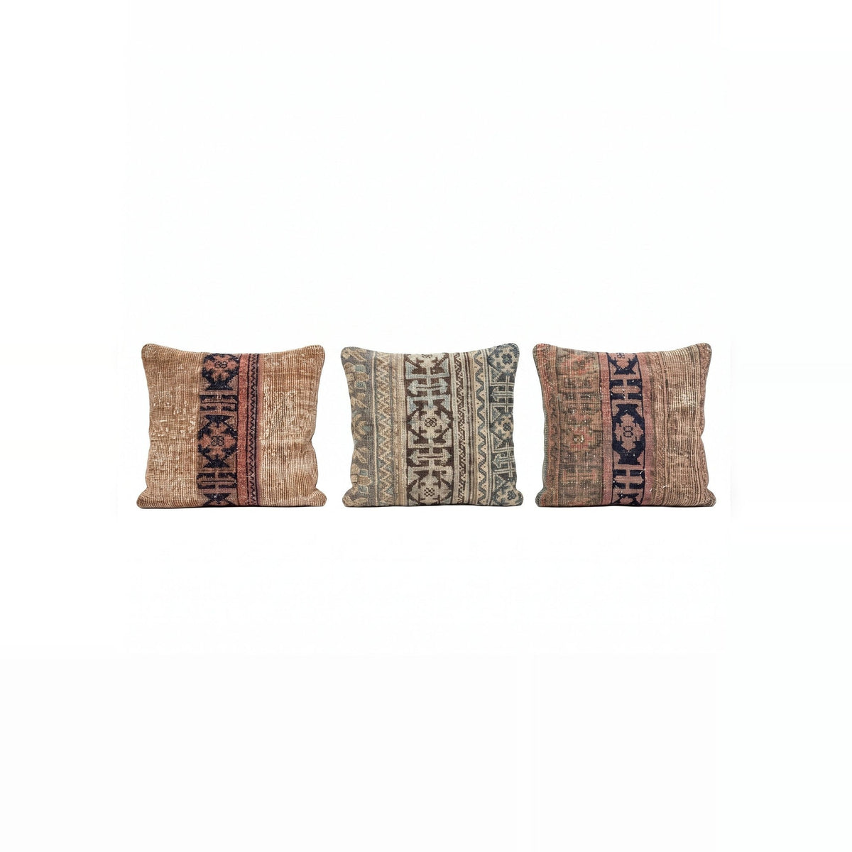Türk Halı Kırlent Kılıfı 3'li Set 60 x 60 cm