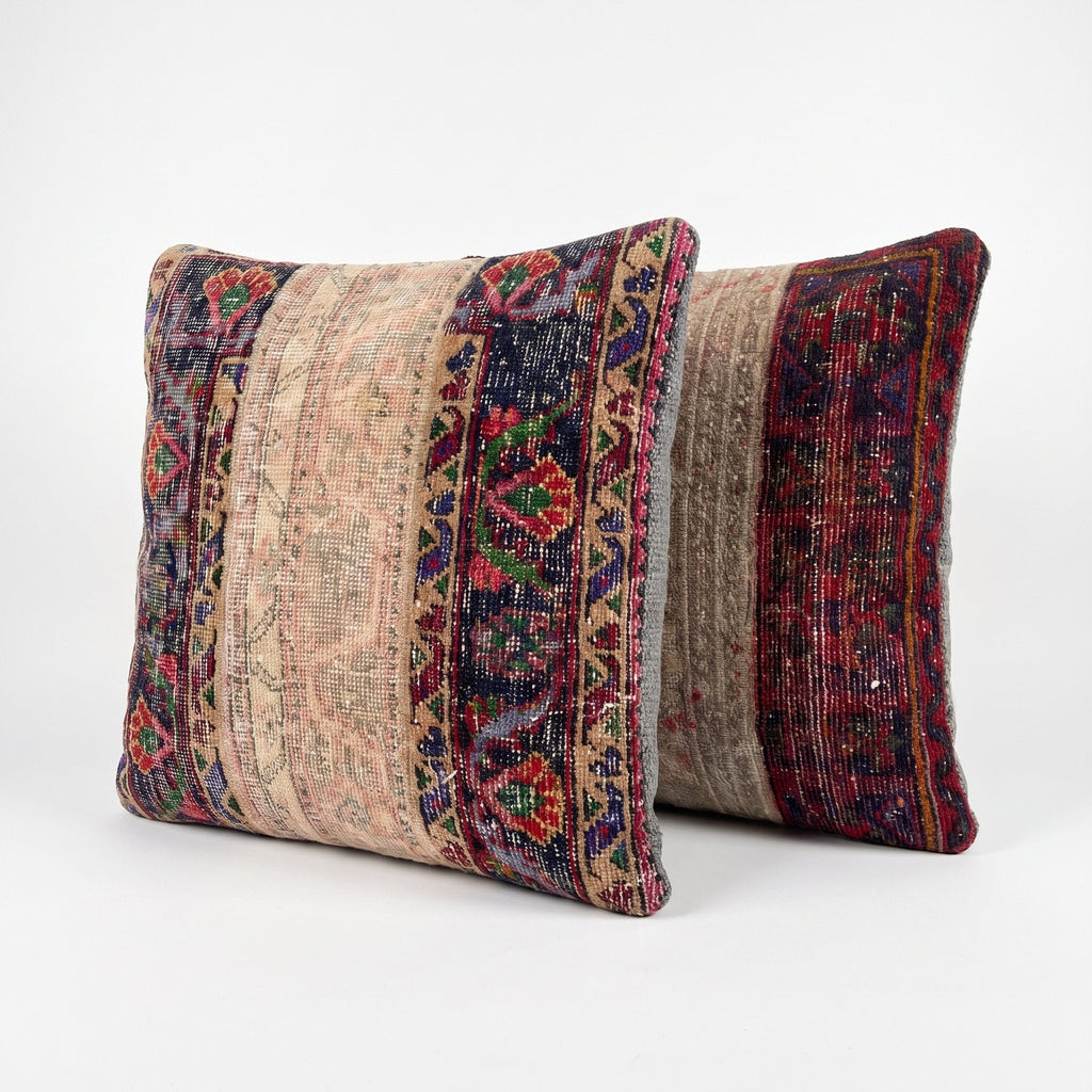 Türk Halı Kırlent Kılıfı 2'li Set 60 x 60 cm