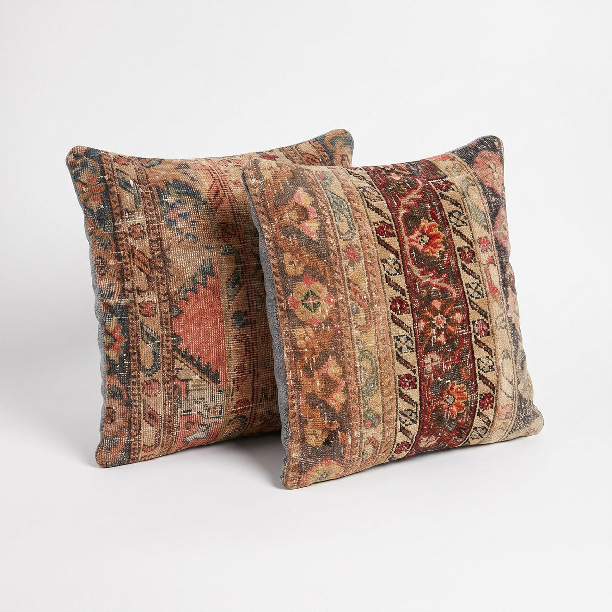 Türk Halı Kırlent Kılıfı 2'li Set 60 x 60 cm