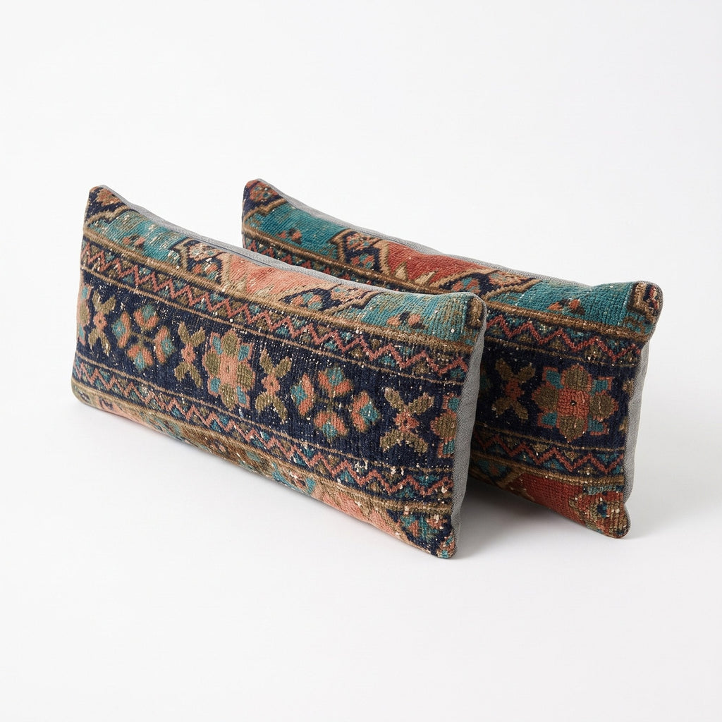 Türk Halı Kırlent Kılıfı 2'li Set 26 x 92 cm