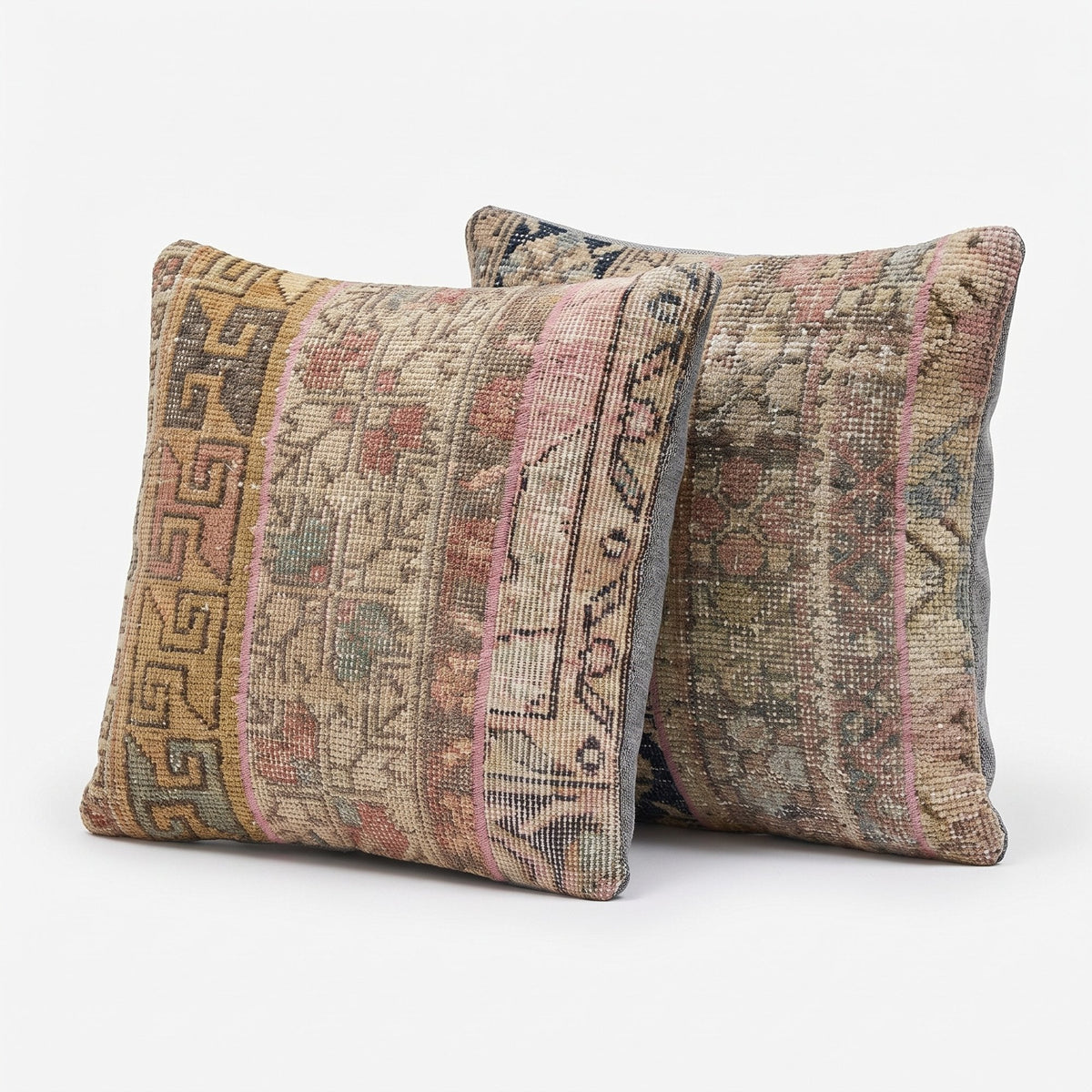 Türk Halı Kırlent Kılıfı 2'li Set 50 x 50 cm