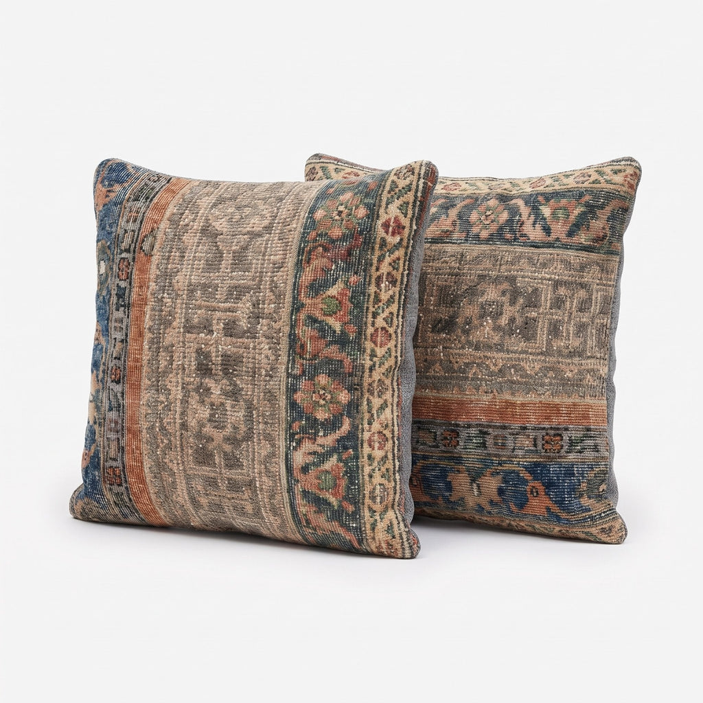 Türk Halı Kırlent Kılıfı 2'li Set 60 x 60 cm