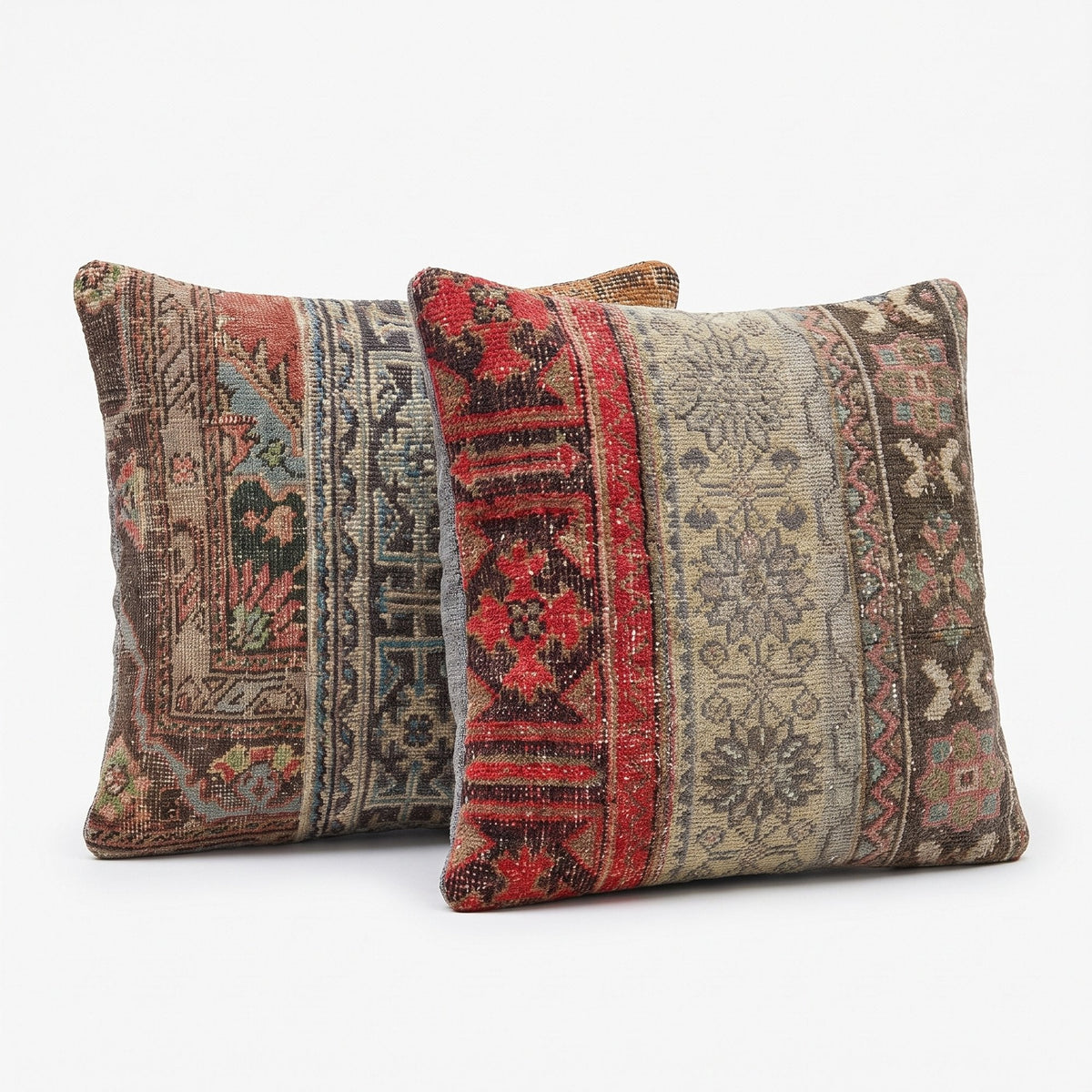 Türk Halı Kırlent Kılıfı 2'li Set 60 x 60 cm