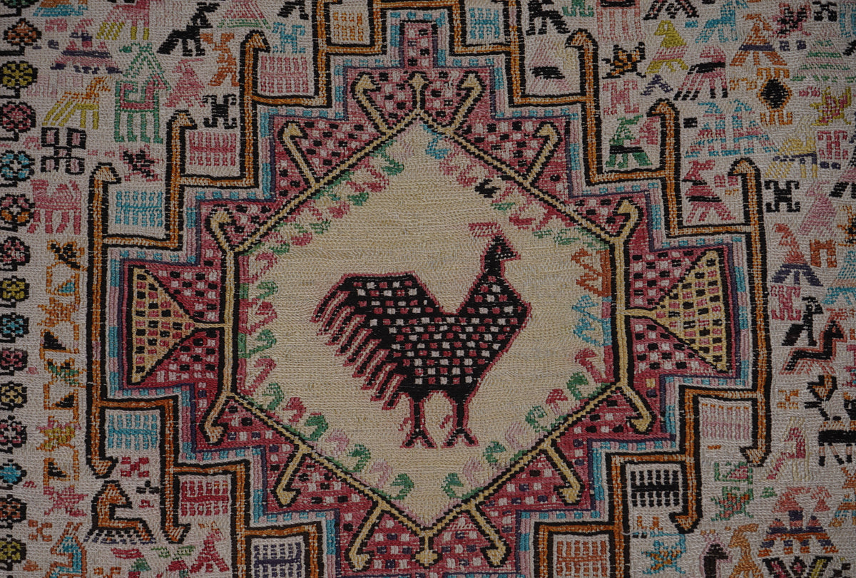 Vintage Sumak Kilim 123 x 195 cm