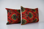 Özbek Baskılı Kırlent Kılıfı 2'li Set 38 x 55 cm