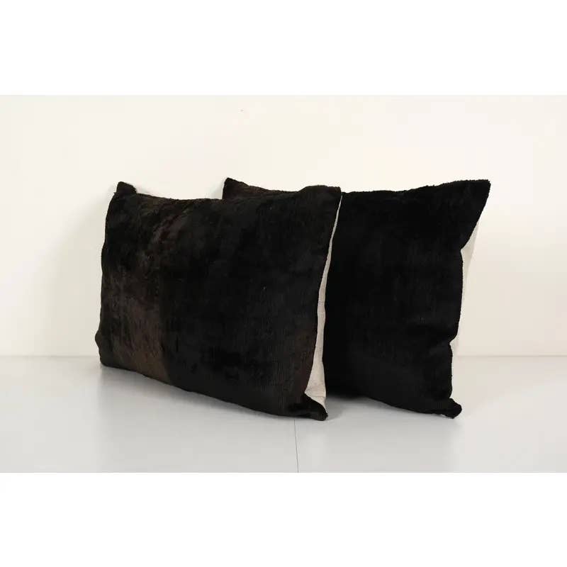 İpek Ikat Kadife Kırlent Kılıfı 2'li Set 40 x 60 cm