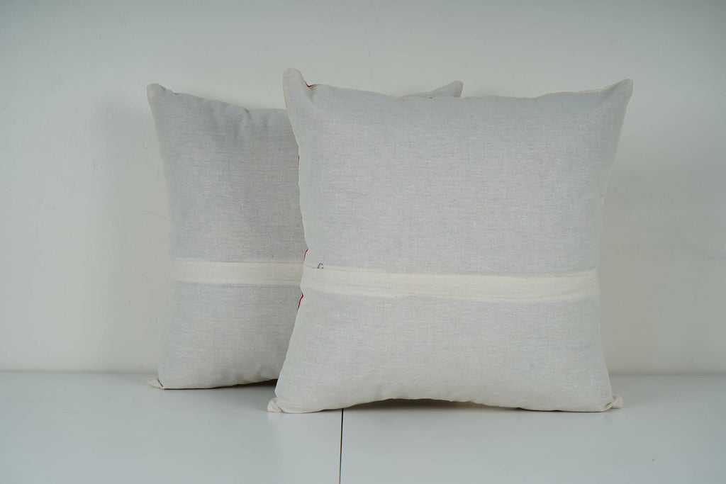 Kaplumbağa Desenli Suzani Kırlent Kılıfı 2'li Set 46 x 46 cm