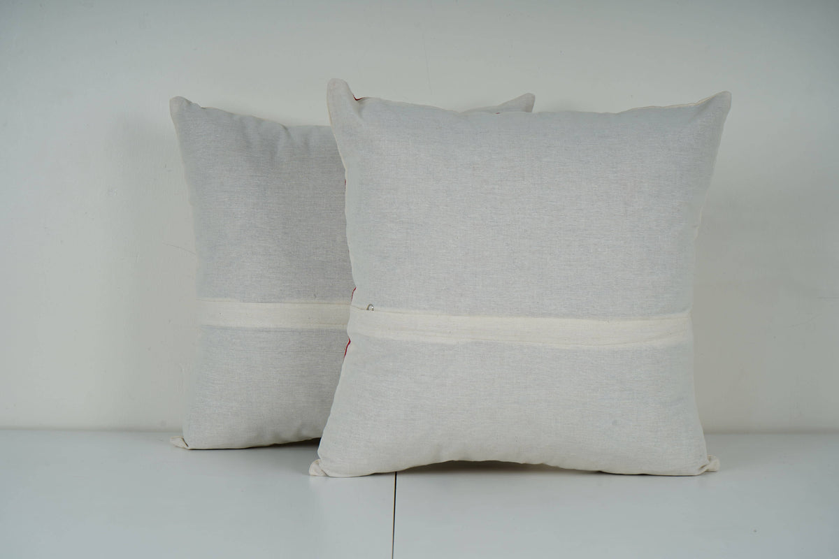 Kaplumbağa Desenli Suzani Kırlent Kılıfı 2'li Set 46 x 46 cm