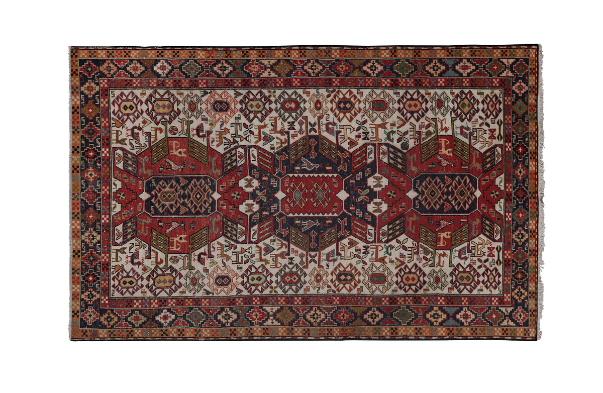 Vintage Sumak Kilim 123 x 193 cm