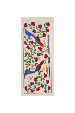 Kuş Desenli Suzani Yolluk 44 x 96 cm