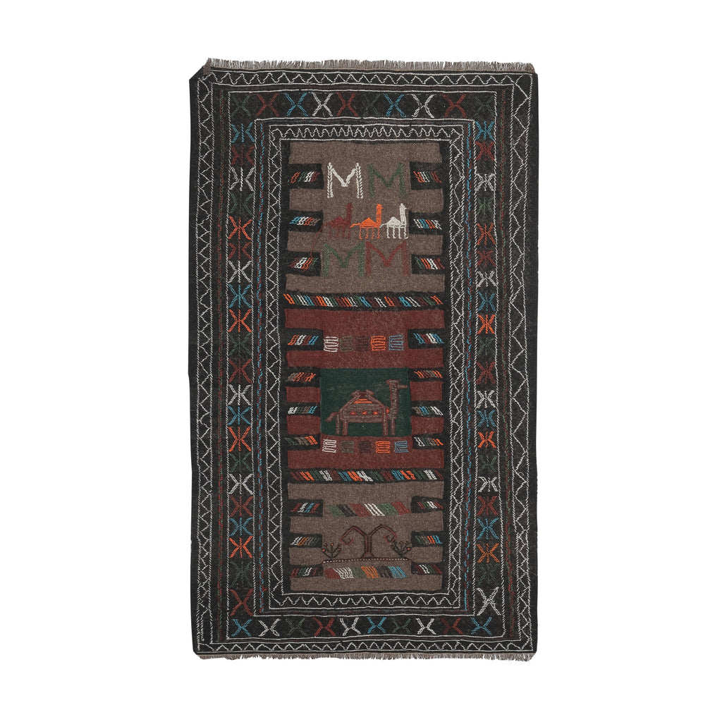 Vintage Sumak Kilim 112 x 190 cm