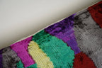 İpek Ikat Kadife Kırlent Kılıfı 40 x 125 cm