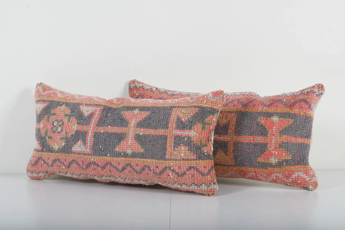 Halı Kırlent Kılıfı 2'li Set 28 x 57 cm