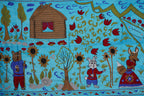 El İşlemesi Suzani Duvar Örtüsü 103 x 190 cm