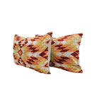 İpek Ikat Kadife Kırlent Kılıfı 2'li Set 40 x 66 cm