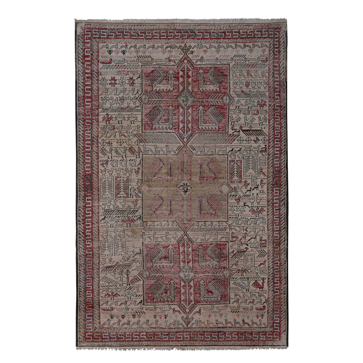 Vintage Sumak Kilim 123 x 183 cm