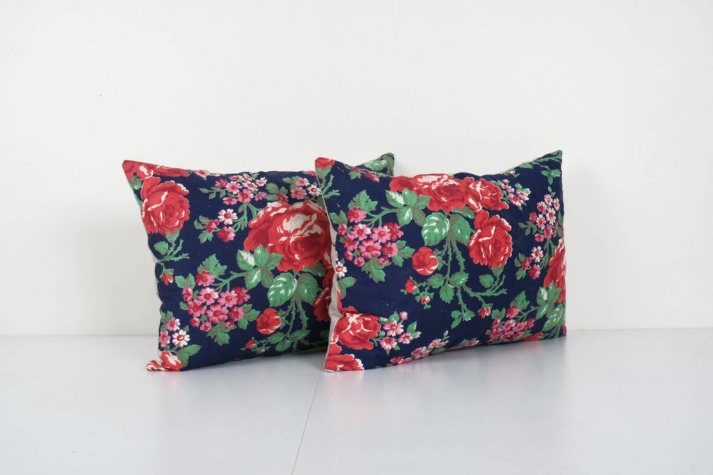Özbek Baskılı Kırlent Kılıfı 2'li Set 35 x 60 cm