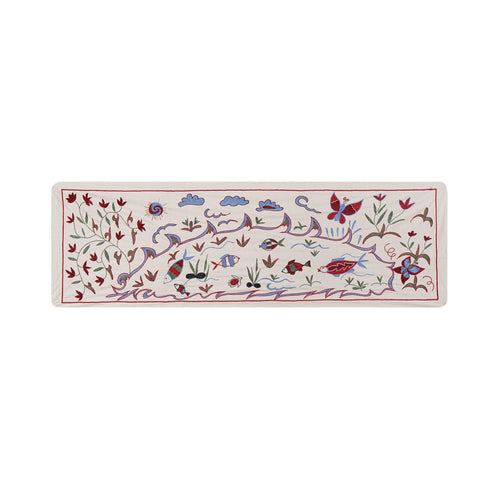 Balık Desenli Suzani Duvar Örtüsü 50 x 148 cm