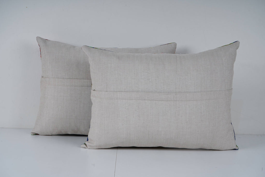 Özbek Baskılı Kırlent Kılıfı 2'li Set 40 x 55 cm