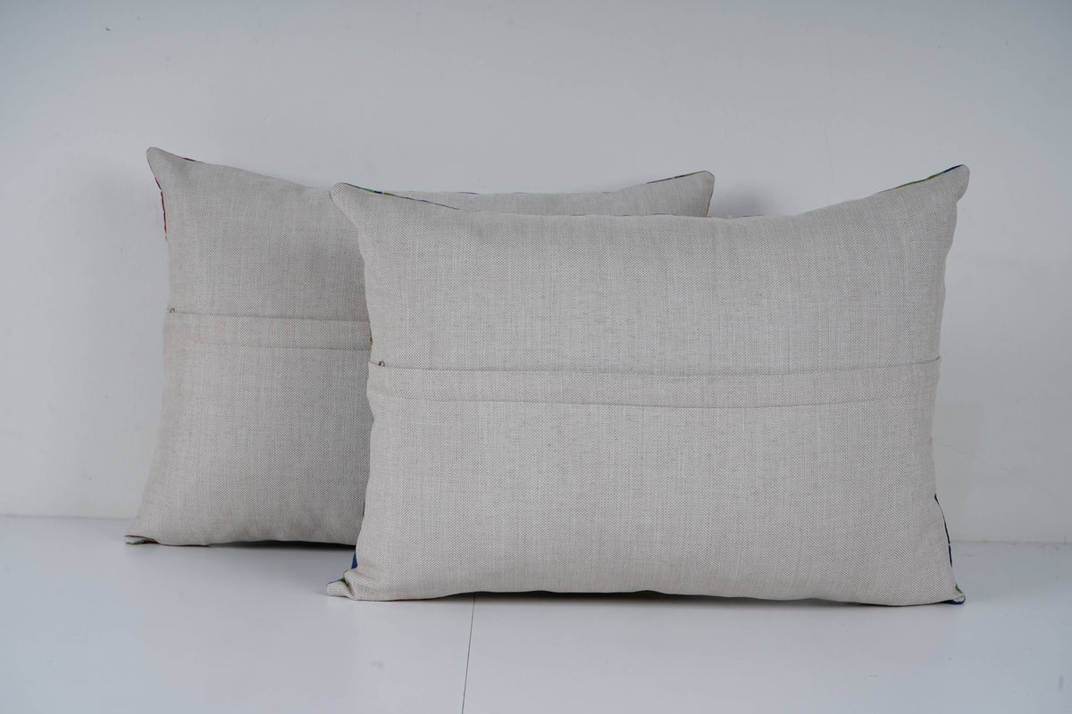 Özbek Baskılı Kırlent Kılıfı 2'li Set 40 x 55 cm
