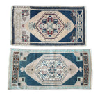 Vintage Türk Yastık Halı 2'li Set 53 x 95 cm