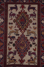 Vintage Sumak Kilim 108 x 143 cm