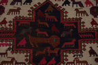 Vintage Sumak Kilim 108 x 143 cm