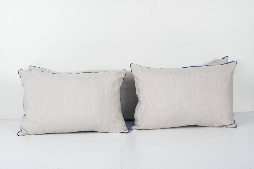 İpek Ikat Kadife Kırlent Kılıfı 3'li Set 40 x 117 cm