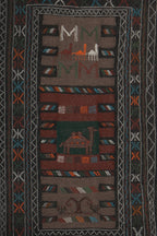 Vintage Sumak Kilim 112 x 190 cm