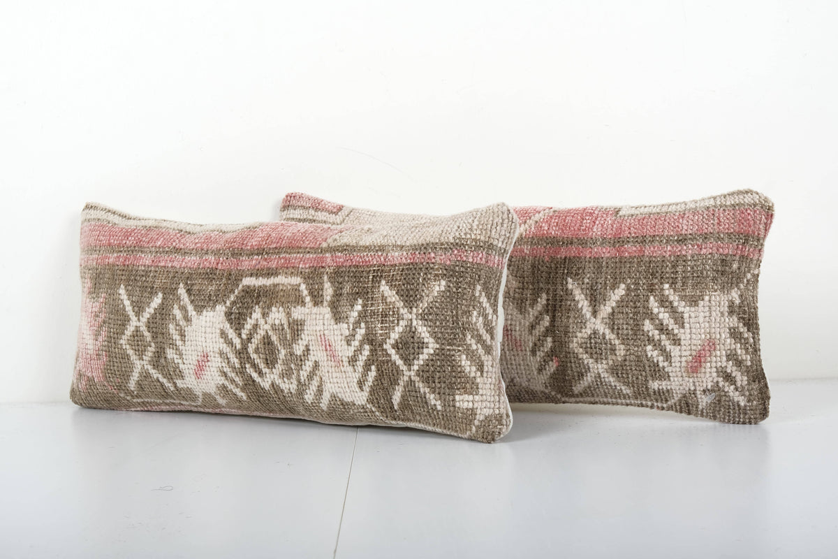 Halı Kırlent Kılıfı 2'li Set 25 x 47 cm