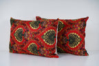 Özbek Baskılı Kırlent Kılıfı 2'li Set 38 x 57 cm