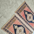 Vintage Uşak Yastık Halı 2'li Set 57 x 100 cm