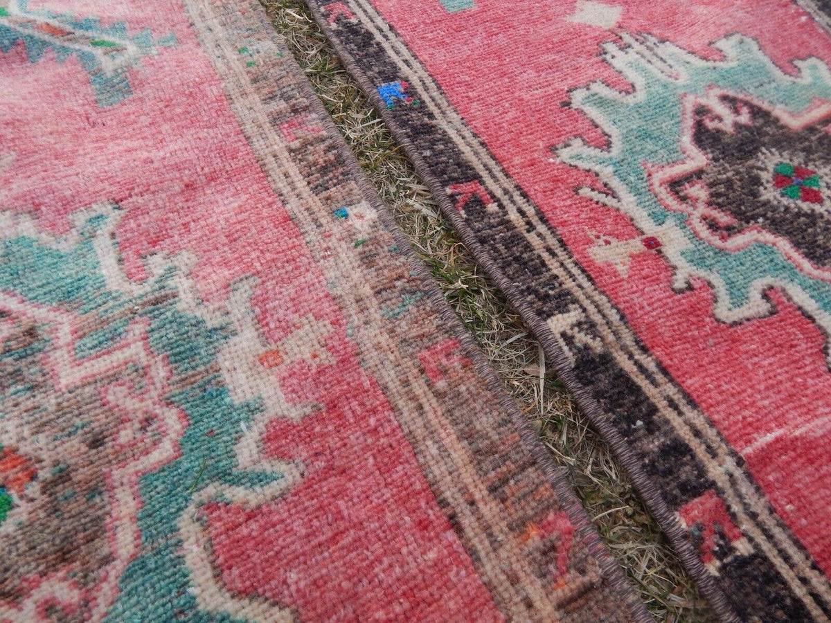 Vintage Türk Yastık Halı 2'li Set 43 x 112 cm