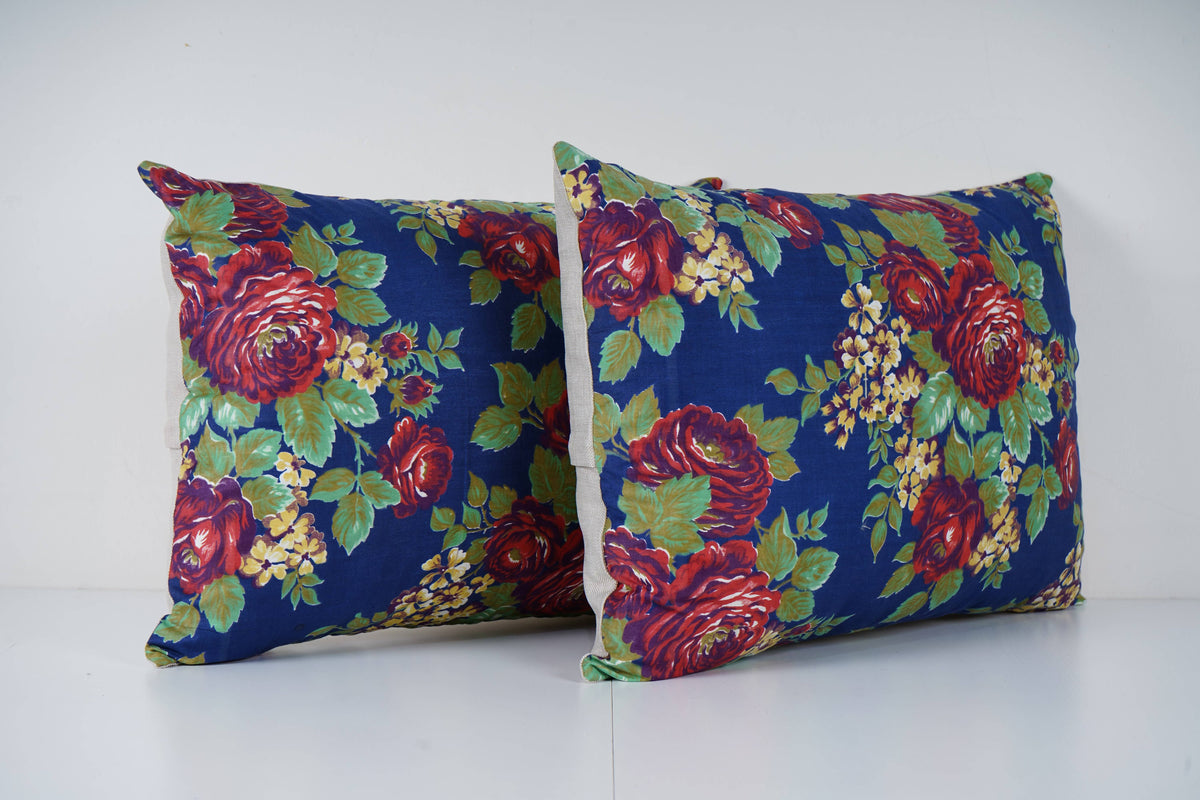 Özbek Baskılı Kırlent Kılıfı 2'li Set 40 x 57 cm