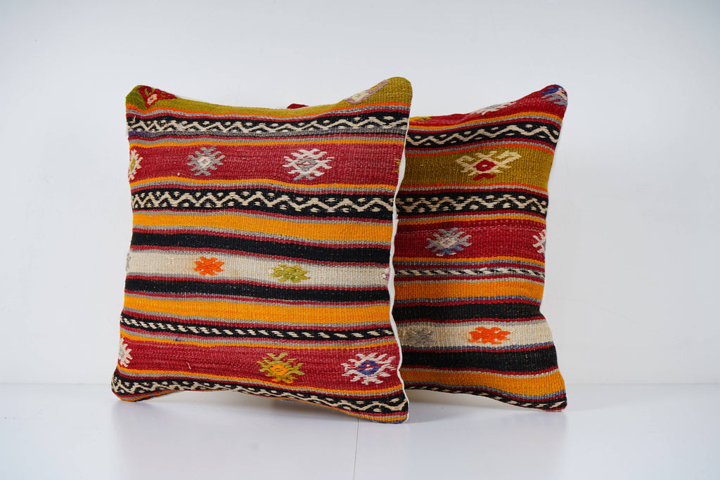 Kilim Kırlent Kılıfı 2'li Set 50 x 50 cm