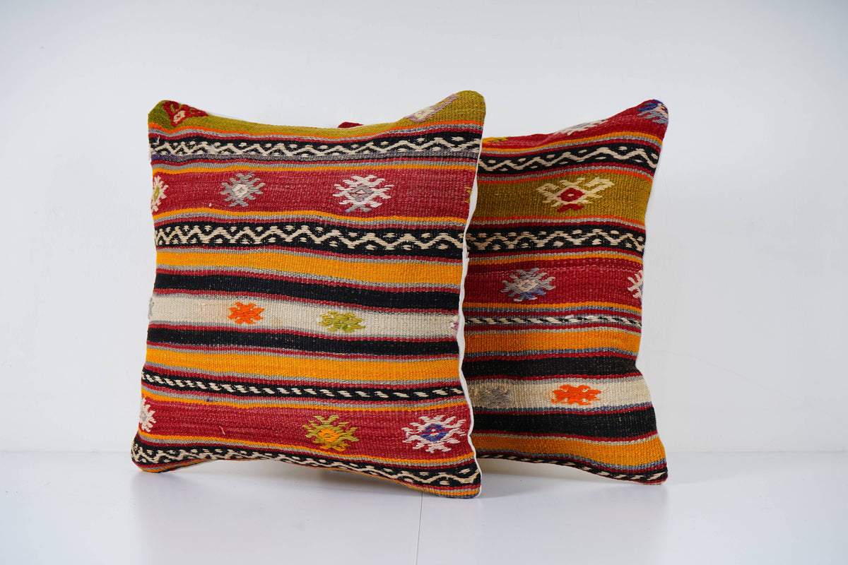 Kilim Kırlent Kılıfı 2'li Set 50 x 50 cm