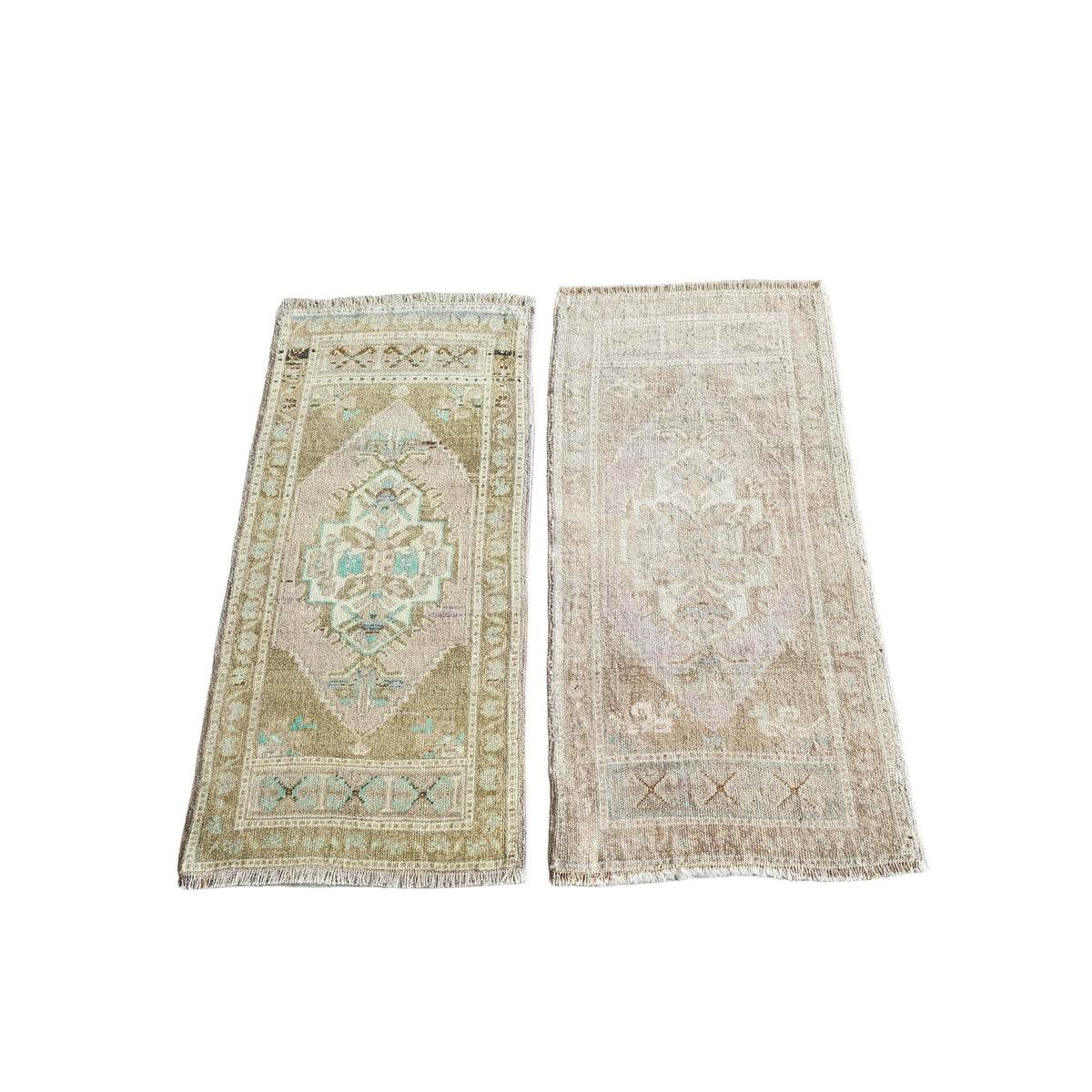 Vintage Türk Yastık Halı 2'li Set 50 x 99 cm